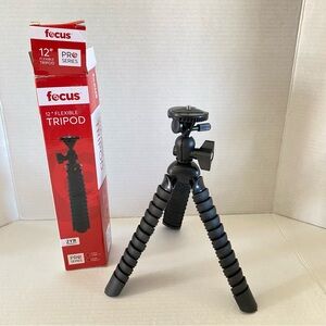 Focus 12" Flexible Black Tripod Compact Camera Mount